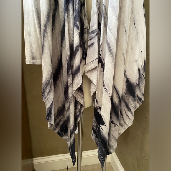 Yj Open Drape Front Cardigan Tie Dye Hi- low very stretchy women’s size Small - Picture 3 of 10